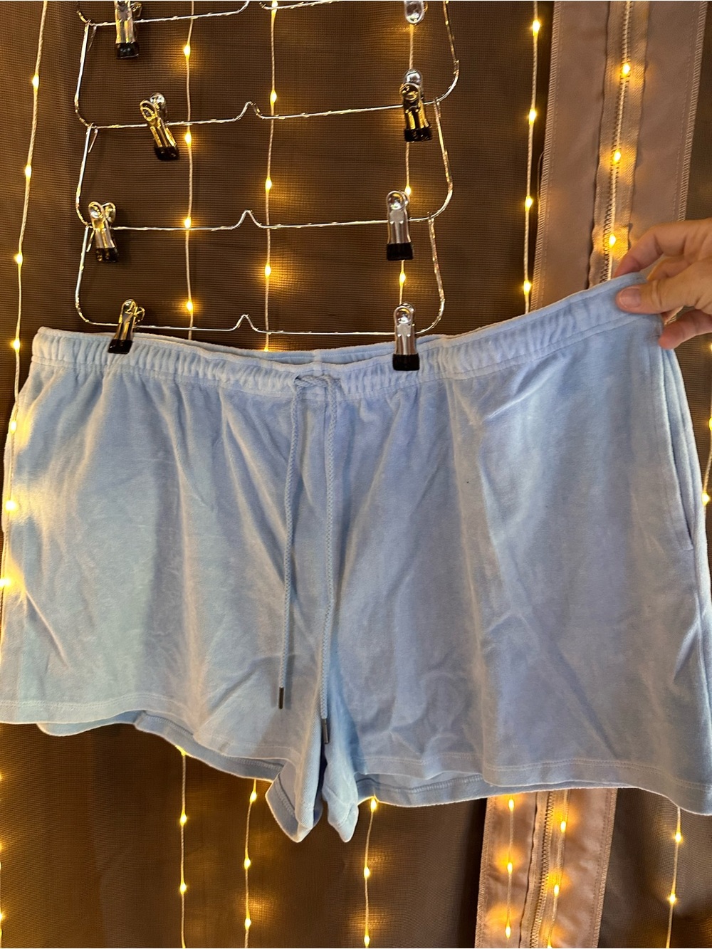 Universal Thread Light Blue Velour Athletic Lounge Shorts